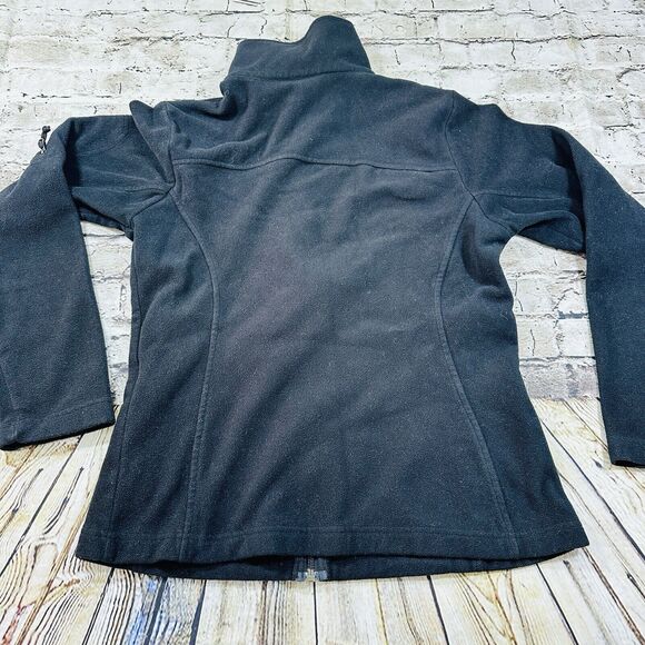 Columbia Fleece Womens Medium Black Full Zip Mock Neck Sweatshirt Outdoor - Picture 5 of 11